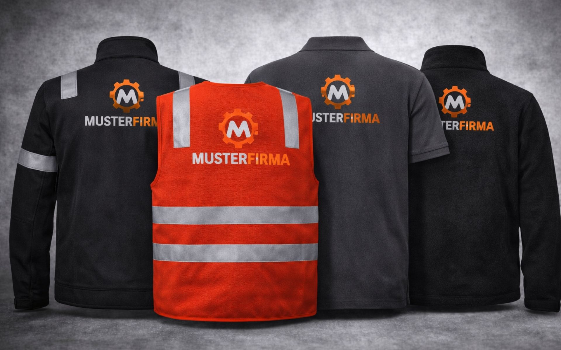 Arbeitskleidung von hinten