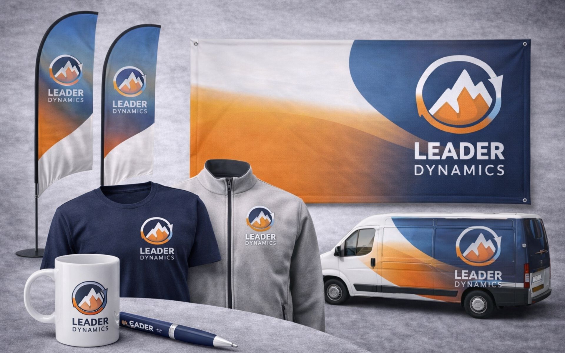 Logos auf Werbemitteln in verschiedenen Größen drucken