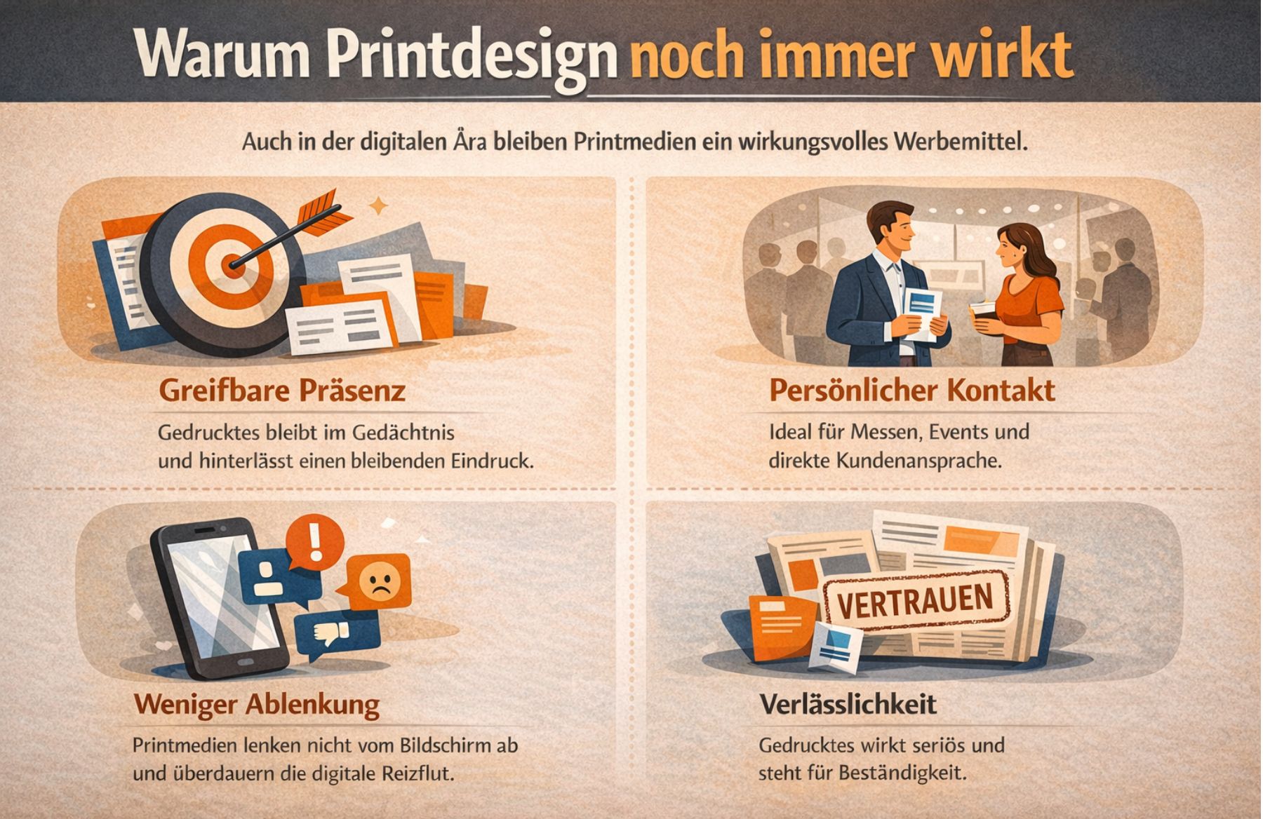 Printdesign funktioniert - Infografik f&uuml;r Druckprodukte mit W2 Werbung in Paderborn