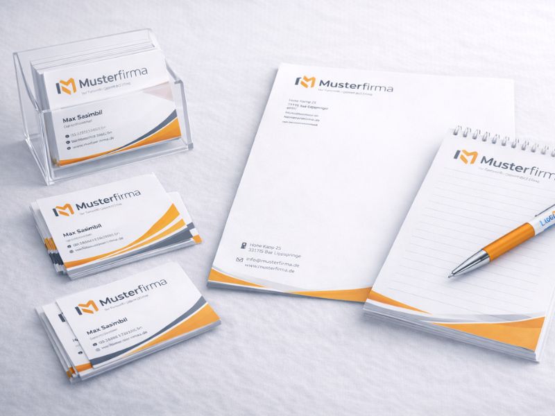 Visitenkarten, Briefpapier und Notizbl&ouml;cke drucken lassen in Paderborn und Umgebung